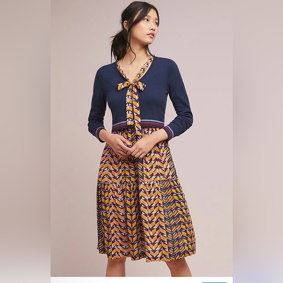 Maeve Sweaters - Maeve Anthropologie Cropped Tie Neck Sweater Size Small